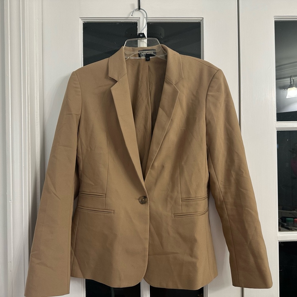 Express Tan Fitted Blazer (Size 12)